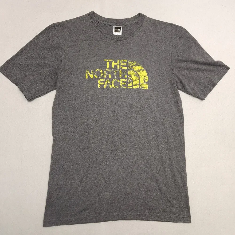 The North Face Crew Neck Short Sleeve Graphic T Shirt Mens Size Small S Gray